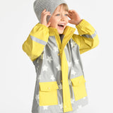 7am Rainwear Rain Jacket ~ Stars Yellow