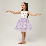 Petite Hailey Bow Tutu Dress ~ Purple