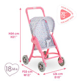 Corolle Doll Stroller ~ Pink Floral