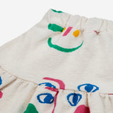 Bobo Choses Cropped Sweatshirt & Skirt Set ~ Smiling Mask
