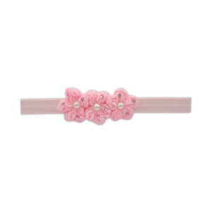 Bari Lynn Crochet Flowers on Elastic Baby Headband