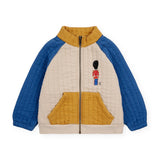 Bobo Choses Baby Little Tin Soldiers Quilted Zip Sweatshirt, l/s T-Shirt & Pants Set ~ Multi