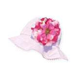 Jamie Rae Hats Stella Sun Hat ~ Pale Pink/Raspberry & Pink Peony