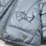 Mayoral Baby Girl Reversible Faux Fur Jacket ~ Blue Bell