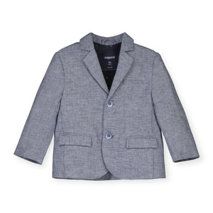 Mayoral Baby Boy Linen Blazer ~ Navy Mix