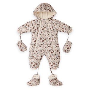 Rylee + Cru Baby Puffer Snowsuit ~ Posy/Antique