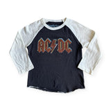 Rowdy Sprout Baby ACDC l/s Raglan Tee ~ Vintage Black/White