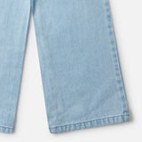 Stella McCartney Girls Wide Leg Jeans w/ Flowers ~ Blue