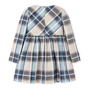 Mayoral Girls Plaid Dress ~ Navy