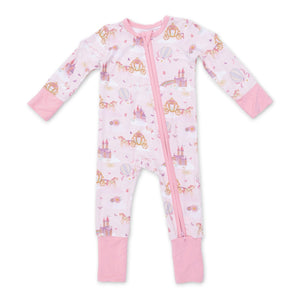 Angel Dear 2 Way Zipper Convertible Romper ~ Princess Unicorns & Castle