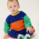 Bobo Choses Baby Color Block Terry Sweatshirt & Joggers Set ~ Blue Multi