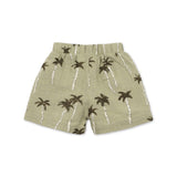 Play Up Baby Palm Tree Print Woven Shirt & Shorts Set ~ Light Olive