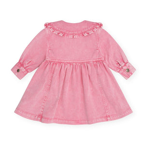 Huxbaby Cherry Vintage Collar Dress ~ Bubblegum