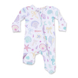 Angel Dear 2 Way Zipper Ruffle Back Footie ~ Beach Days