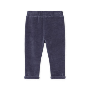 Mayoral Baby Boy Ribbed Velour Pants ~ Blue Whale