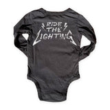 Rowdy Sprout Metallica Ride the Lightening l/s Onesie ~ Washed Black