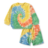 Molo Baby Dear Sweatshirt & Simms Shorts Set ~ Shiny Swirl