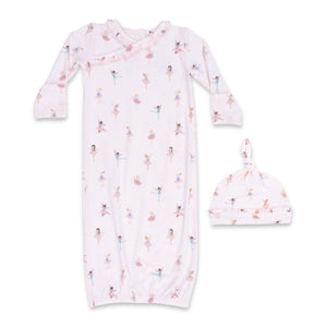 Angel Dear Kimono Gown & Ruffle Knotted Hat Set ~ Petite Ballet