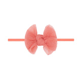 Baby Bling Tulle Baby Fab Skinny Pleated Bow Headband