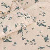 Petit Bateau Quilted Floral Cardigan, l/s Ruffle Collar Onesie & Pants Set ~ Cream/Mint