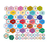 eeBoo Numbers Hexagon Puzzle Pairs