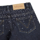 Molo Asta Denim Pants 7-12 ~ Rhinestone Raw