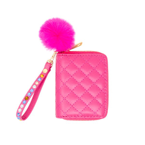 Tiny Treats Quilted Rhinestone Strap Wallet