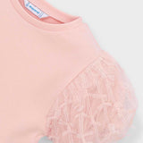 Mayoral Girls s/s Top w/ Tulle Sleeves & Tulle Skirt Set ~ Blossom