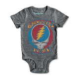 Rowdy Sprout Grateful Dead Steal Your Face s/s Onesie ~ Tri Grey