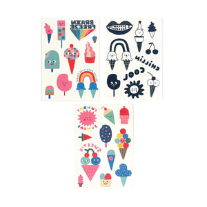 Ooly Mini Tattoo Palooza Temporary Tattoos X Suzy ~ Ice Cream Party