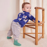 Bobo Choses Baby Beneath The Moon Terry Hoodie & Sweatpants Set ~ Blue Stripe