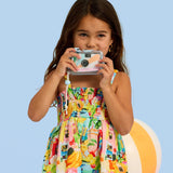 Seafolly Girls Printed Shirred Dress ~ Cuba Multi
