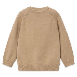 Mayoral Boys Basic Crew Neck Sweater ~ Heathered Cookie