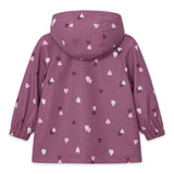 Mayoral Girls Heart Print Raincoat ~ Violet