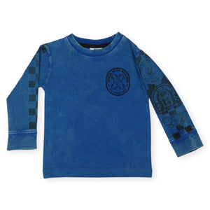 Mish Skate Patch l/s Enzyme Tee ~ Cobalt