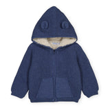 Mayoral Baby Boy Sherpa Lined Knit Zip Hoodie ~ Dark Blue
