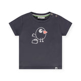 Babyface Baby Boy T-Shirt w/ Graphic ~ Bird/Dark Grey