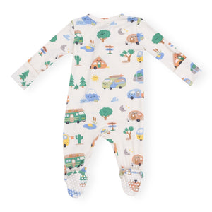 Angel Dear 2 Way Zipper Footie ~ Friendly Campers