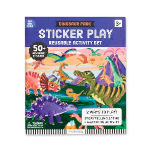 Mudpuppy Dinosaur Park Sticker Play Reusable Sticker Activity Set