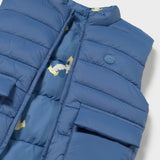 Mayoral Baby Boy Cars Print Reversible Puffer Vest ~ Indigo