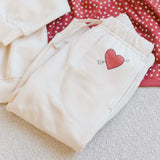 Quincy Mae Little Love Relaxed Fleece Sweatshirt & Cupid Sweatpants Set ~ Natural