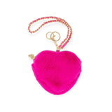 Tiny Treats Fuzzy Heart Wristlet/Coin Purse