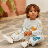 Molo Baby Brody Knit Cardigan & Sol Knit Pants Set ~ Wave Crest