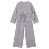 Mayoral Girls Knit Top & Pants Set ~ Mixed Grey