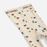 Bobo Choses Baby Blossom Print Tights ~ Off-White