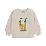 Bobo Choses Baby Faraway Castle Sweatshirt & Diamonds Sweatpants Set ~ Off-White/Blue