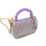 Tiny Treats Quilted BFF Charm Blossom Pearl Handbag