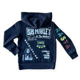 Rowdy Sprout Bob Marley Puffy Paint Hoodie ~ Jet Black