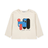 Bobo Choses Baby Have Fun Striped Velour Zip Hoodie, Doggy Mate l/s Tee & Joggers Set ~ Red/Blue Multi