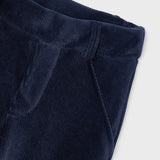 Mayoral Girls Ribbed Velour Pants ~ Navy